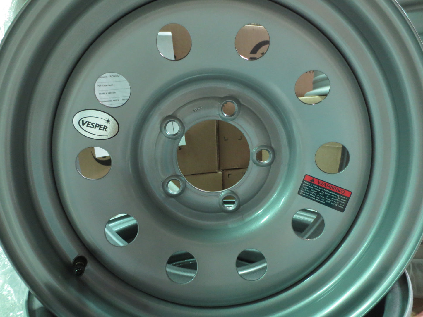 New Trailer Steel SILVER Mod 15" x 6 Wheel 5 LUG Rim 5 on 4.5" Bolt Pattern 2830#