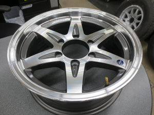 Hi-Spec Series 14 Aluminum 16x6" Trailer Wheel Rim 6 Lug 3200# 6 spoke Lot 36C