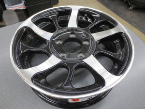 Damaged Hi-Spec S-08 Aluminum Rim 15"x5" Trailer Wheel 5 Lug 4.5 Blk Slv Lot 65B