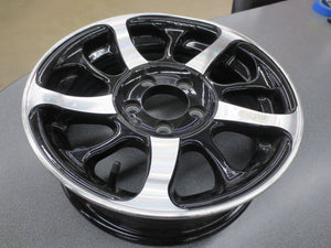 Damaged Hi-Spec S-08 Aluminum Rim 15"x5" Trailer Wheel 5 Lug 4.5 Blk Slv Lot 65B