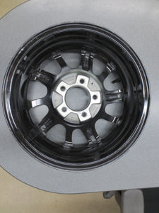 Damaged Hi-Spec S-08 Aluminum Rim 15"x5" Trailer Wheel 5 Lug 4.5 Blk Slv Lot 65B