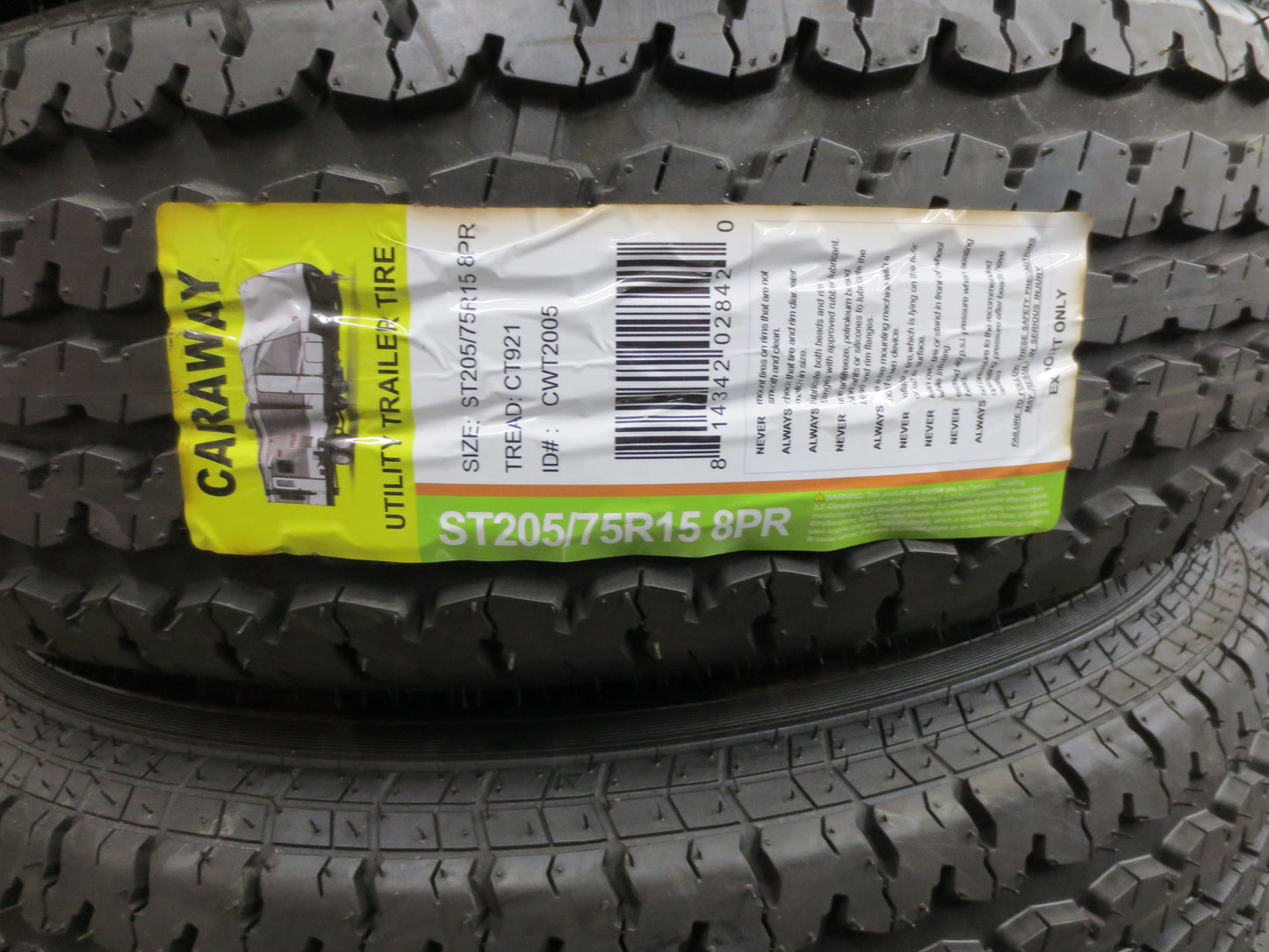 Set of 4 Trailer Radial Tire & Steel White Spoke 15"x5" Wheel 5 LUG Rim 5 on 5.5" Bolt Pattern 2200#