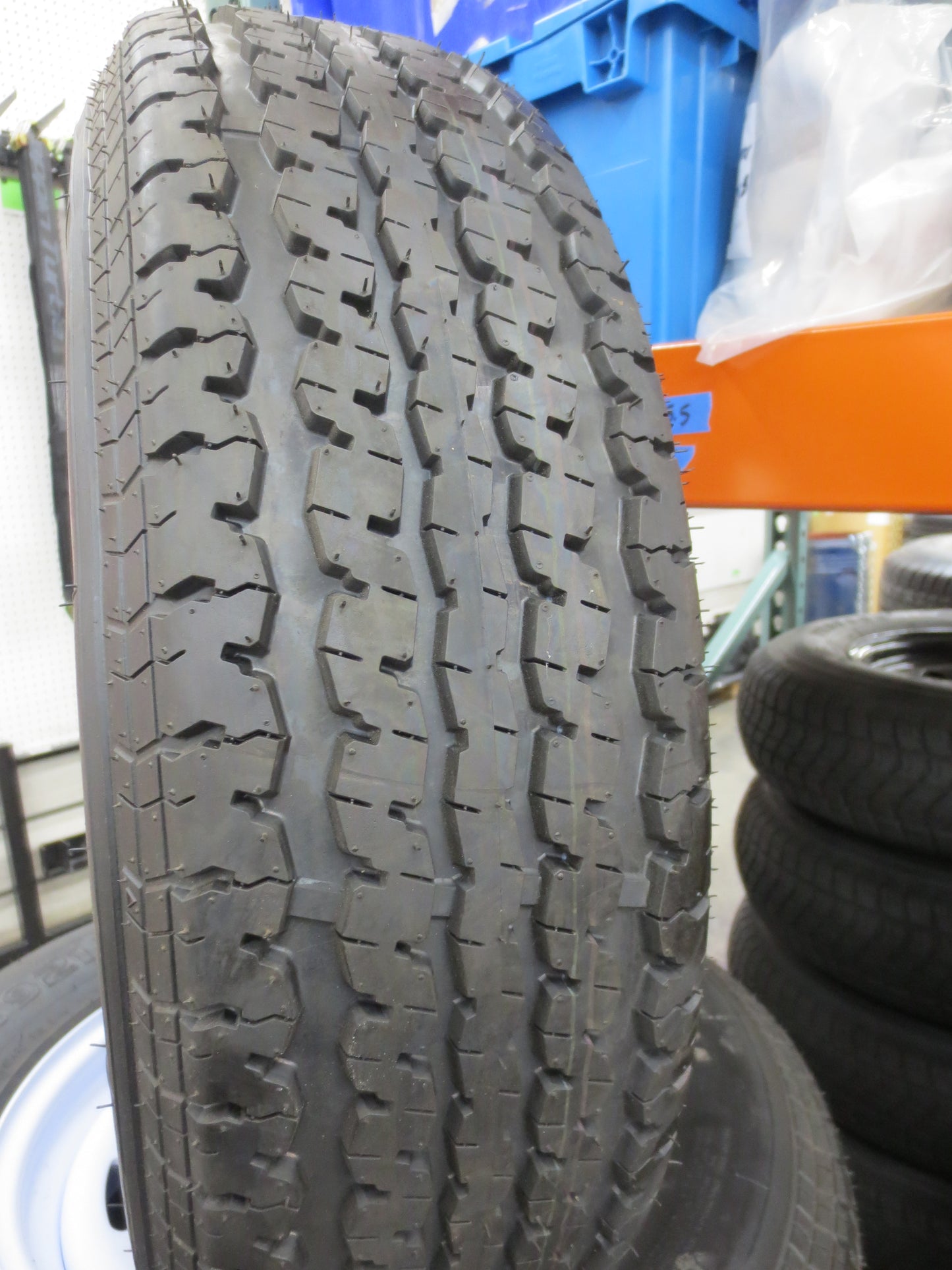 Set of 4 Trailer Radial Tire & Steel White Spoke 15"x5" Wheel 5 LUG Rim 5 on 5.5" Bolt Pattern 2200#