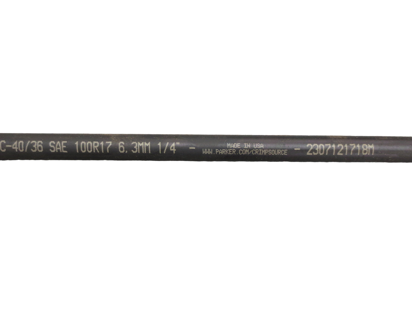1/4" X 40" Hydraulic Hose with 90 degree fitting, Hiniker, 957-021-003