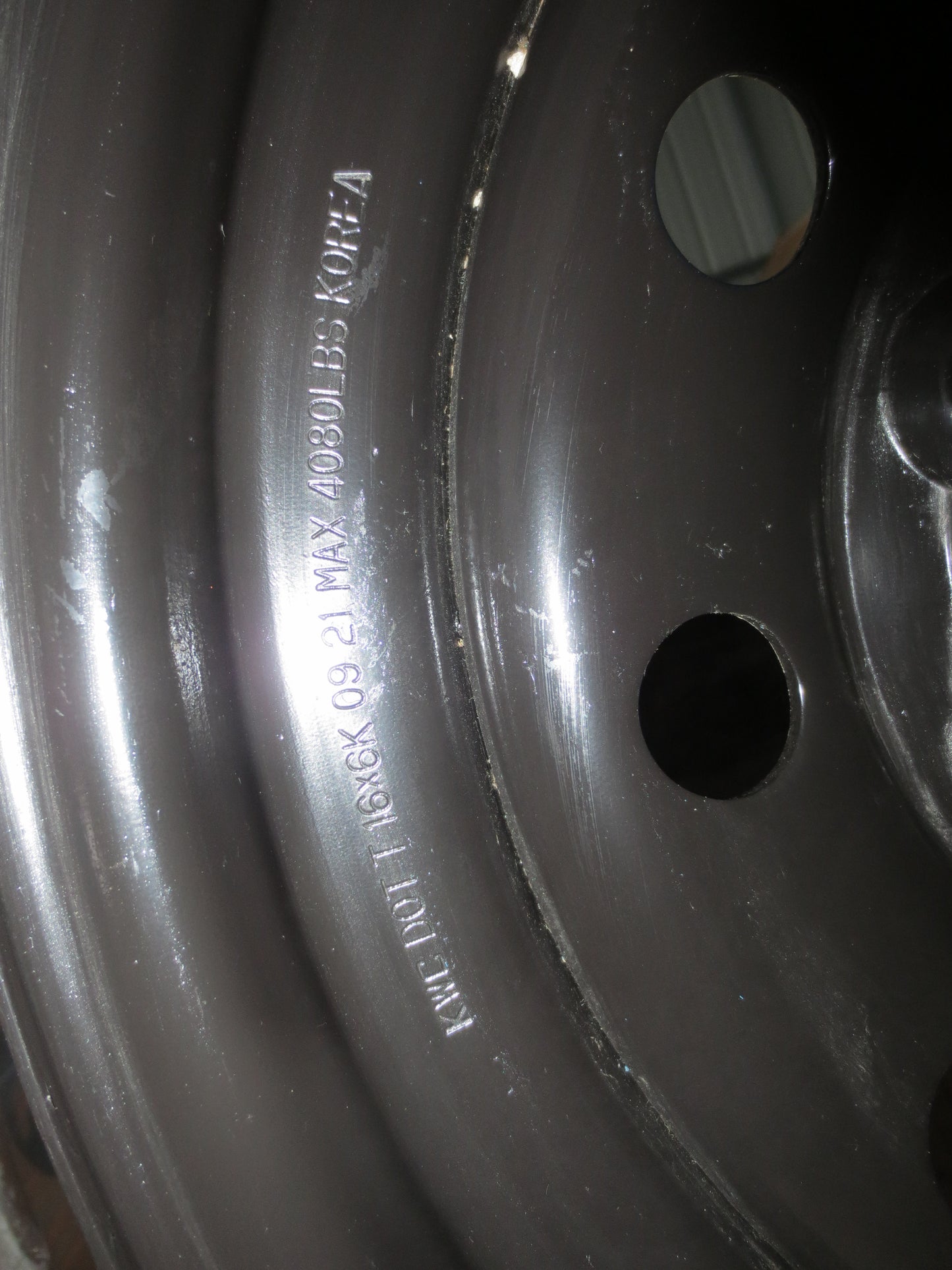 New Trailer Steel BLACK Mod 16" Wheel 8 LUG Rim on 6.5 KWC 4080#