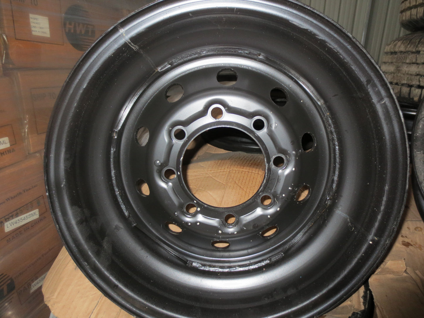 New Trailer Steel BLACK Mod 16" Wheel 8 LUG Rim on 6.5 KWC 4080#