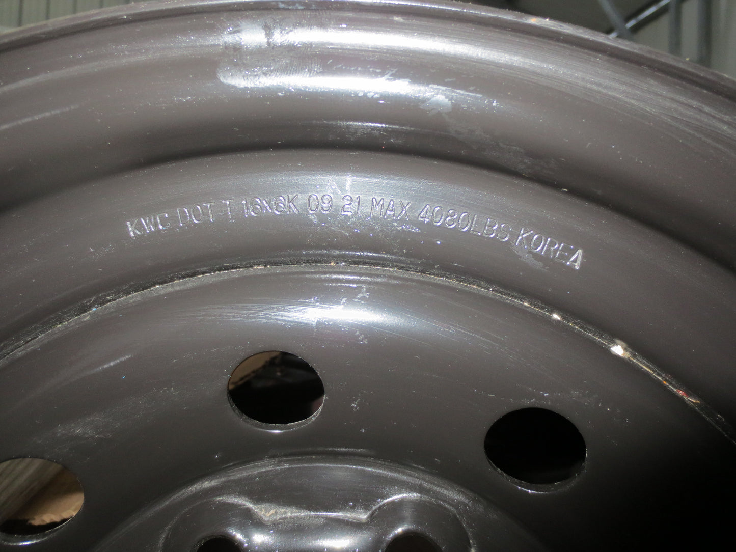 New Trailer Steel BLACK Mod 16" Wheel 8 LUG Rim on 6.5 KWC 4080#