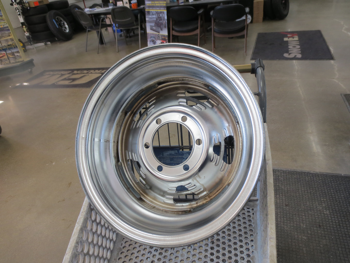 New Trailer Steel CHROME Steel 16" Wheel 6 LUG Rim on 5.5 3140#