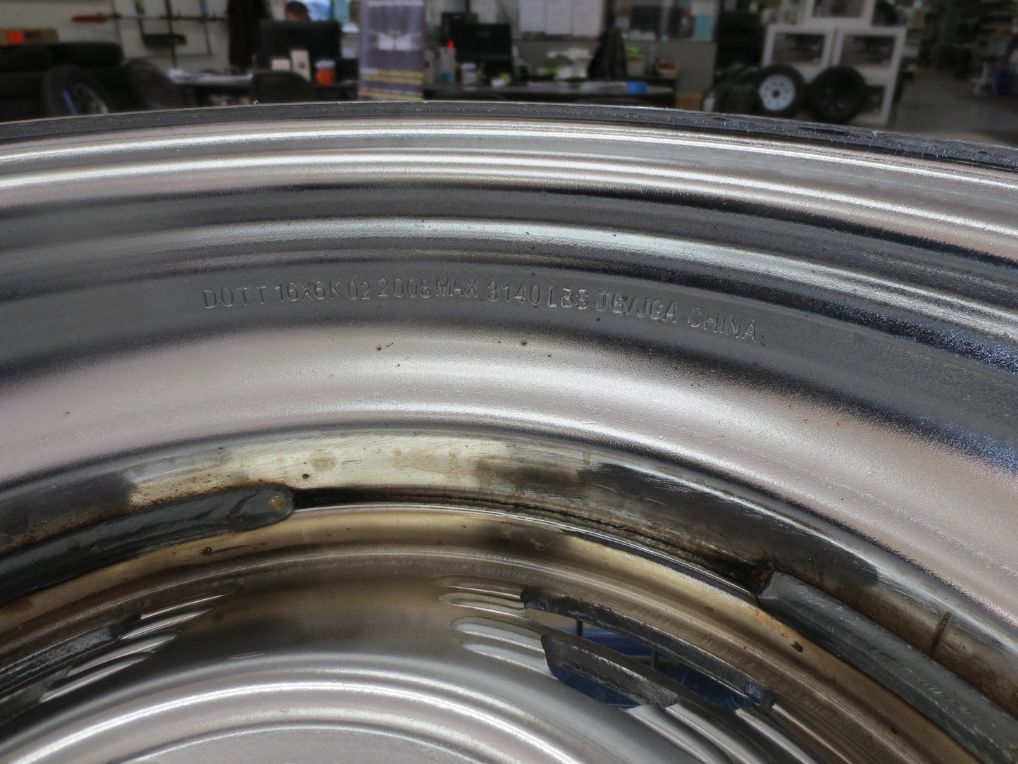 New Trailer Steel CHROME Steel 16" Wheel 6 LUG Rim on 5.5 3140#