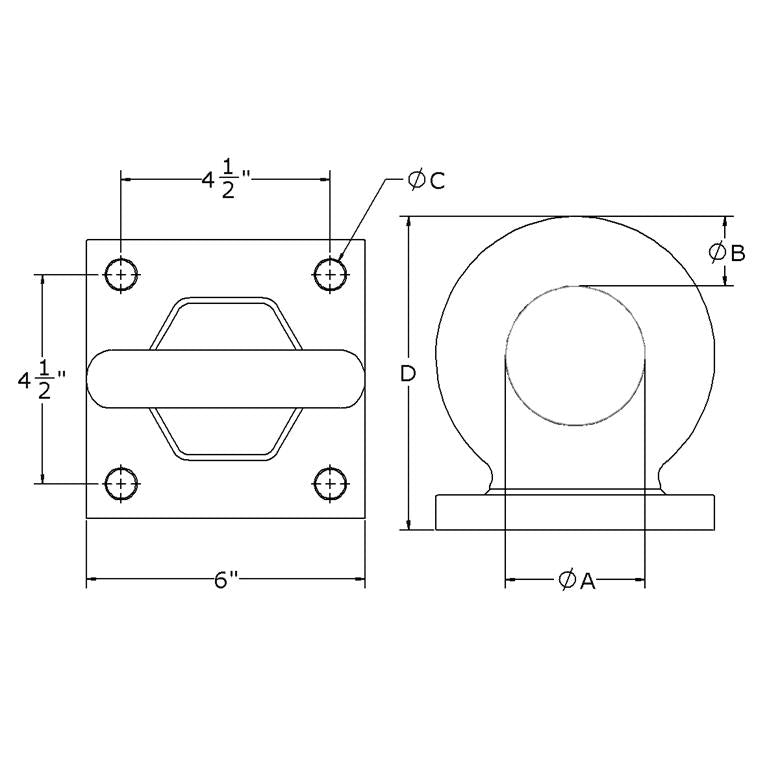 2 1/2" Tow / Pintle Ring, 42k, R49A
