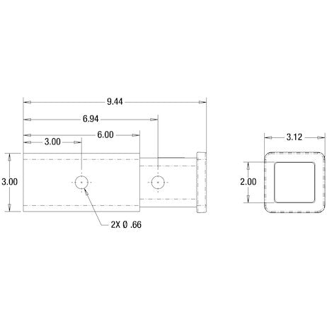 Hitch Adapter 3" to 2" - RTA302