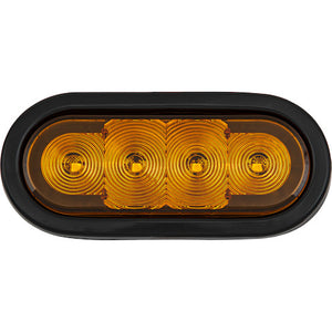 6 Inch Amber Strobe light with grommet  - SL62AO