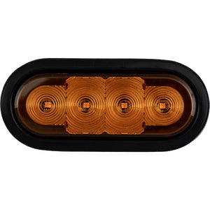 6 Inch Amber Strobe light with grommet  - SL62AO