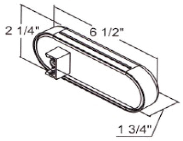 Amber Strobe LED Light, 6.5" Oval - SL66AO