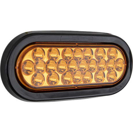Amber Strobe LED Light, 6.5" Oval - SL66AO