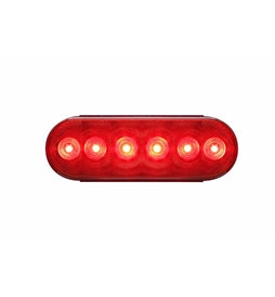Red 6" Oval Stop / Turn / Tail Light - STL-12RB