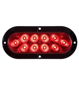 Red 6" Oval Stop / Turn / Tail Light Surface Mount STL-78RB