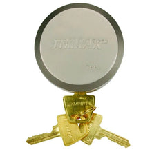 Load image into Gallery viewer, Hockey Puck Trailer Hasp Padlock - Fits All Trailer Hasps - THPXL