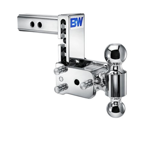 Chrome Ball Mount, Tow & Stow, 5" Drop, 10k, 2" & 2 5/16" Balls, TS10037C