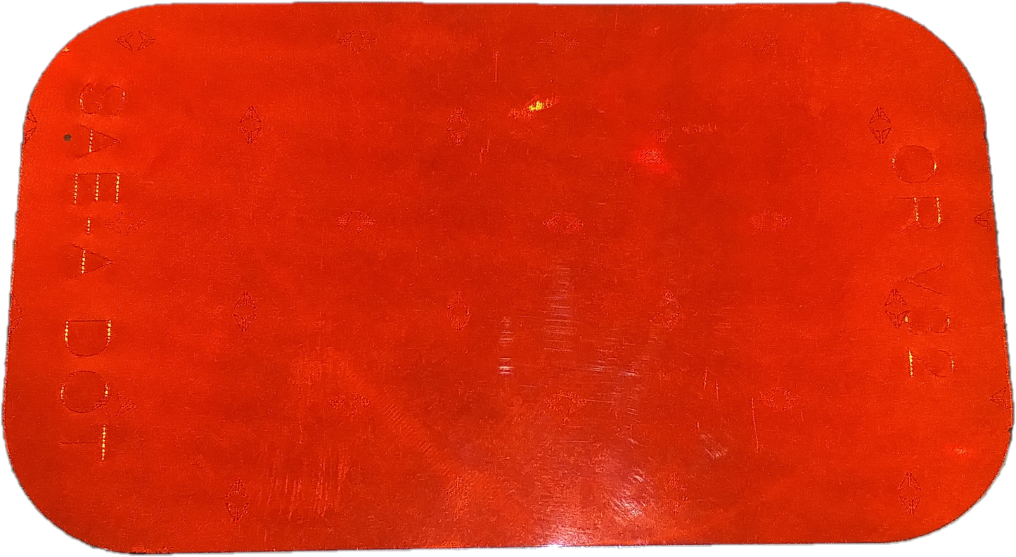 Reflector, 3.5" Red Rectangular, Stick On - 5623520