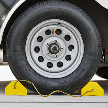Load image into Gallery viewer, Yellow Wheel Chock Set with 32 3/4&quot; Rope WC9642Y