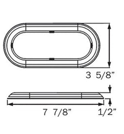 Chrome Ring for 6" Oval Light *** FREE SHIPPING *** - A-78CB