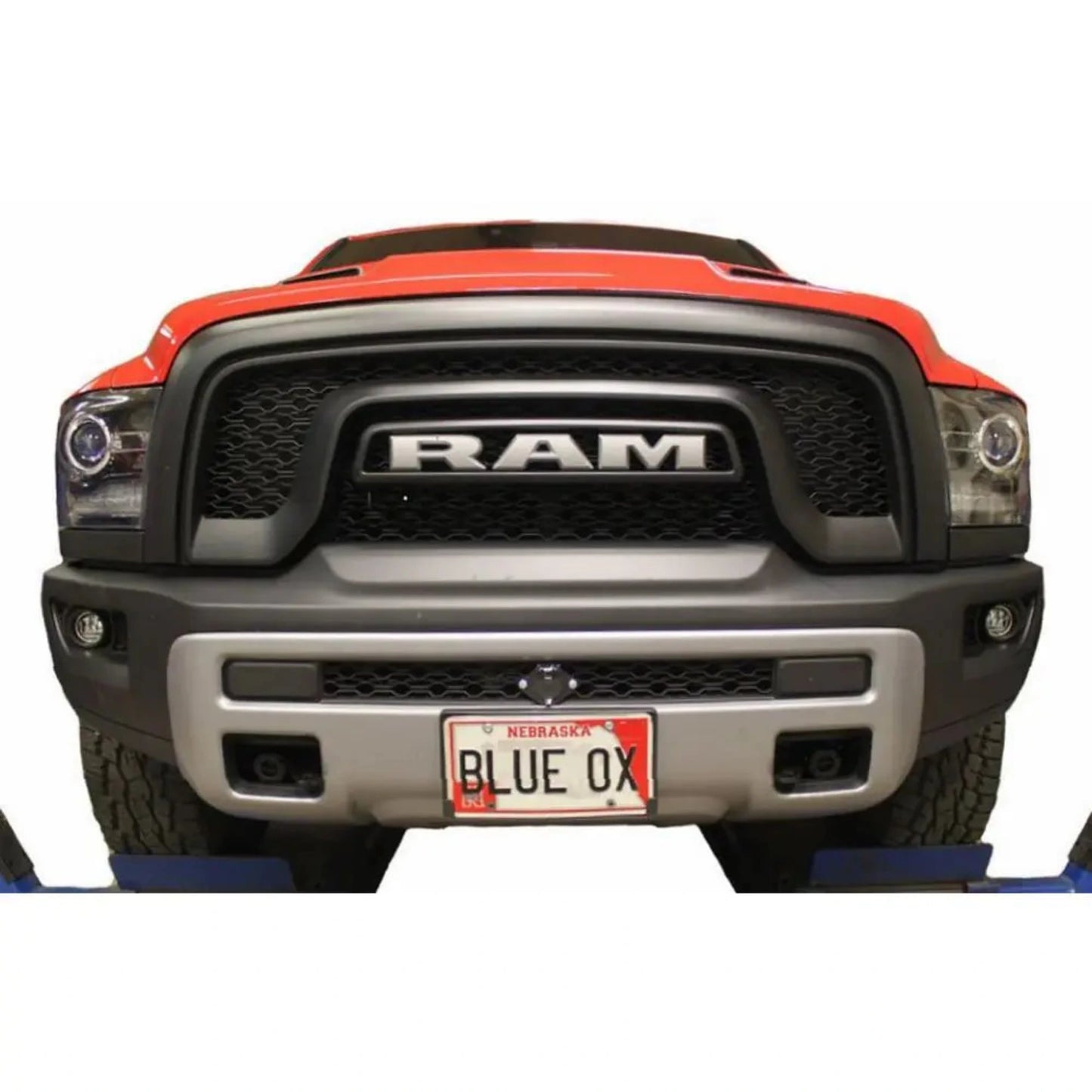 RAM truck with Blue Ox base plate installed