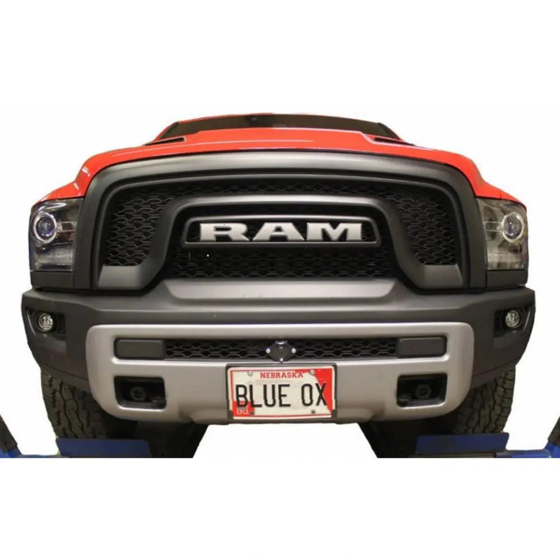 RAM truck with Blue Ox base plate installed