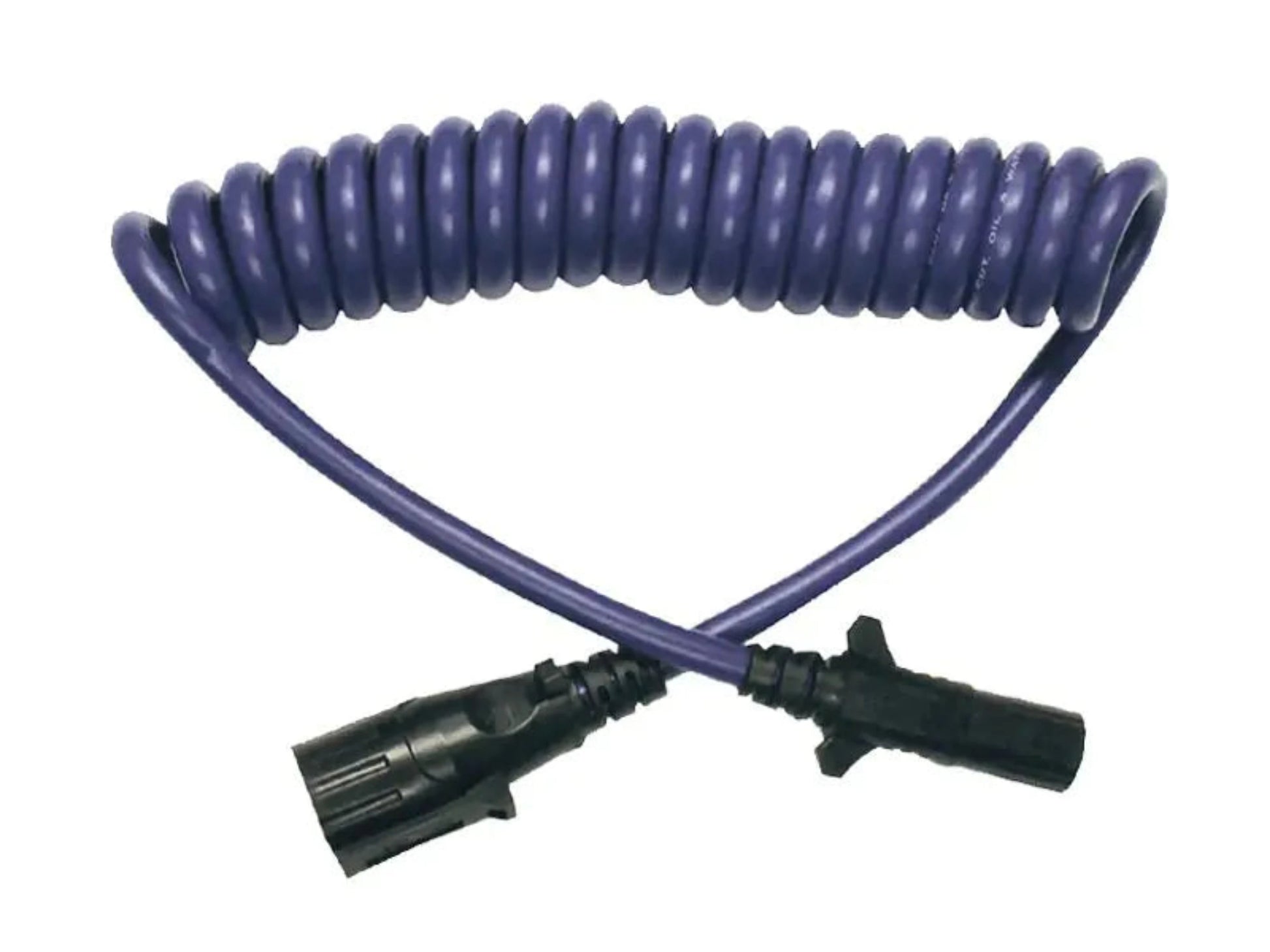 7 to 6 Way Coiled Electrical Cable Extension
