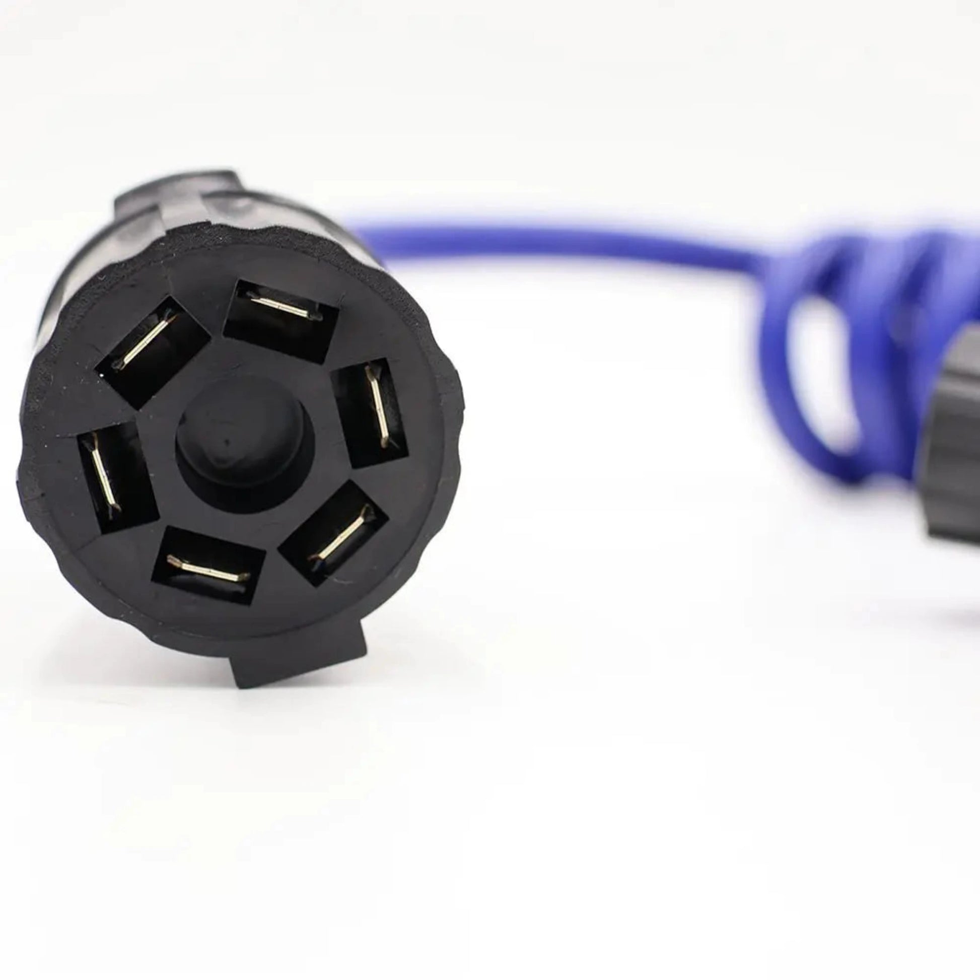 7 to 6 Way Coiled Electrical Cable Extension