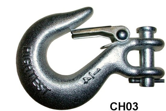 1/4" Clevis Slip Hook with Latch, CH03