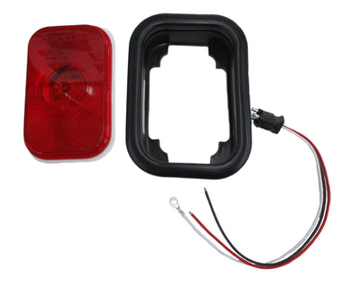 3x5 Rectangle Red Light, grommet and pigtail -   ST-33RB, A-33GB, A-45PB