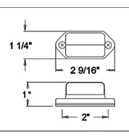 Trailer License Plate Light, Flush Mount LP-31CB *** FREE SHIPPING ***