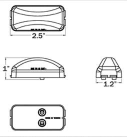 Red Clearance / Marker Light Mini Thinline LED - LT02-230