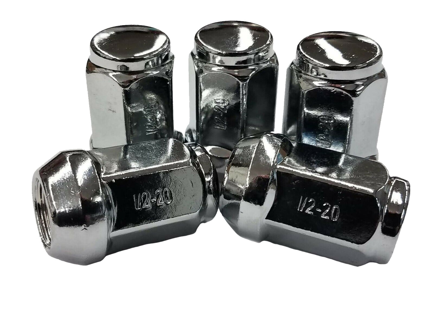 1/2" Threaded Bulge Style Lug Nut 12CLN - Quantity of 6 ***FREE SHIPPING ***