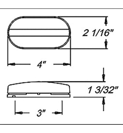 Amber Trailer Light Oval - MC-31AB
