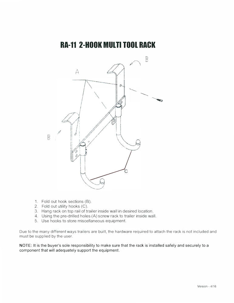 Rack'em Multi-Tool Rack - RA-11