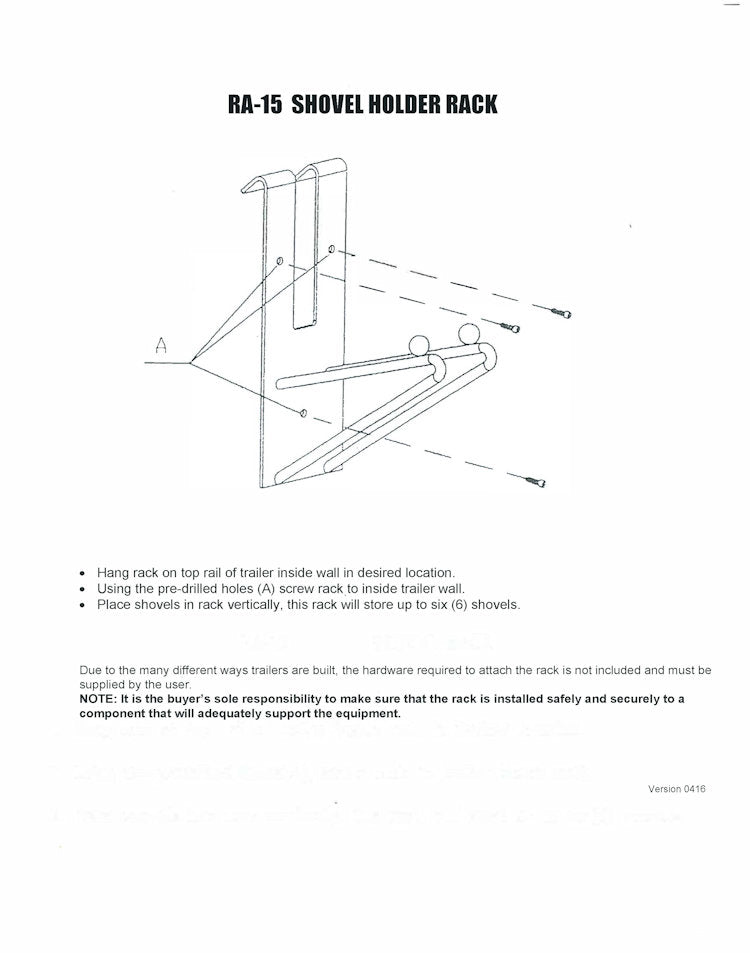 Rack'em Shovel Rack - RA-15