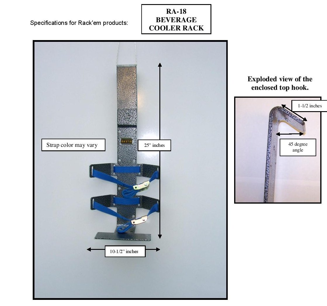 Rack'em Beverage Cooler Rack- RA-18