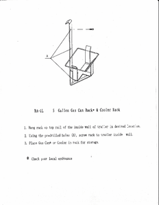 Rack'em 5 Gallon Gas Can/Cooler Rack - RA-1L