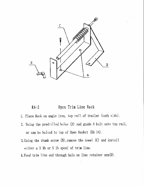 Rack'em Trim Line Holder - RA-2
