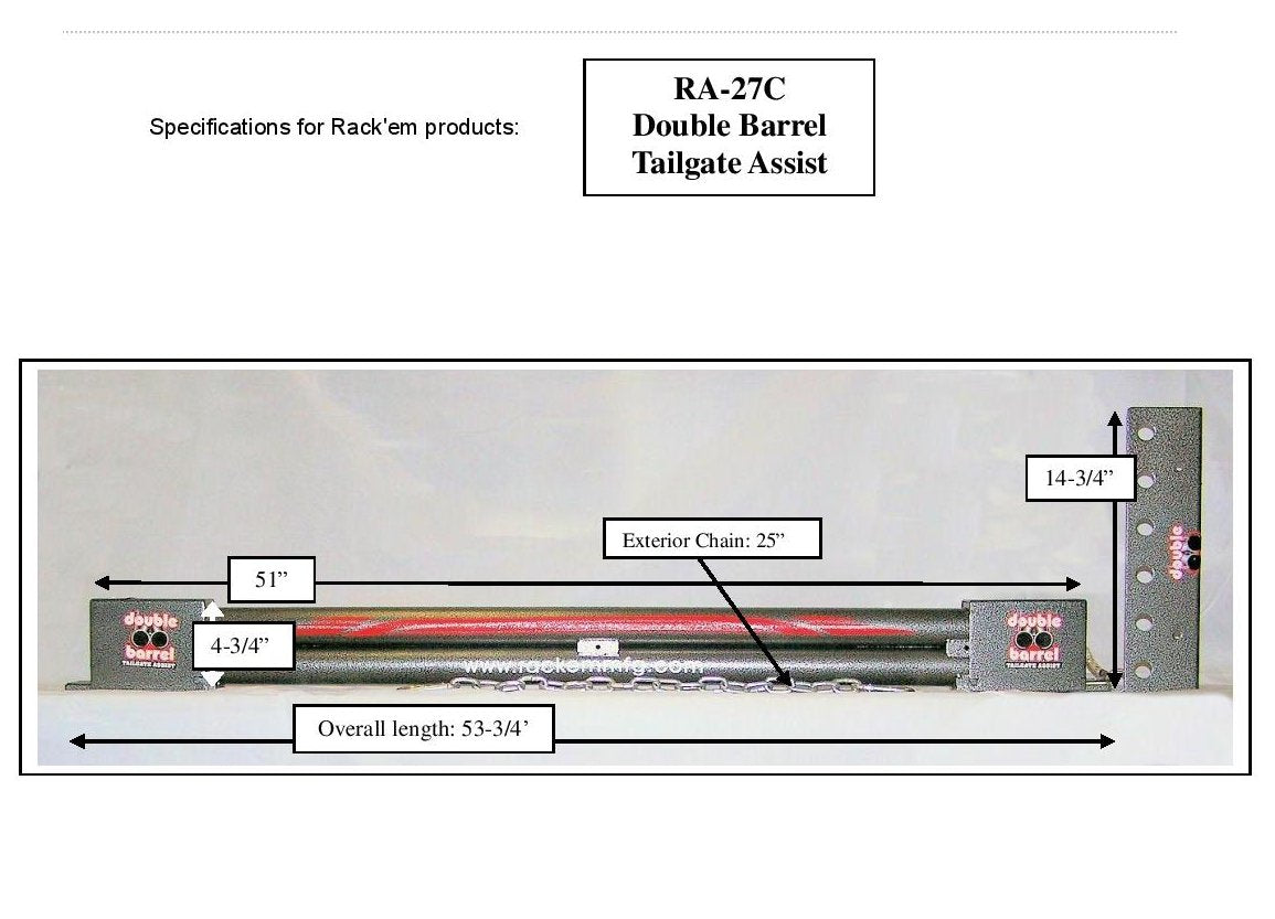 Rack'em Trailer Gate Assist - RA-27C