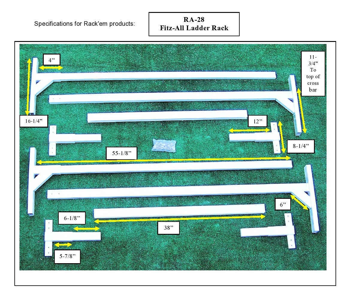 Rack'em Fitz-All Trailer Ladder Racks - RA-28