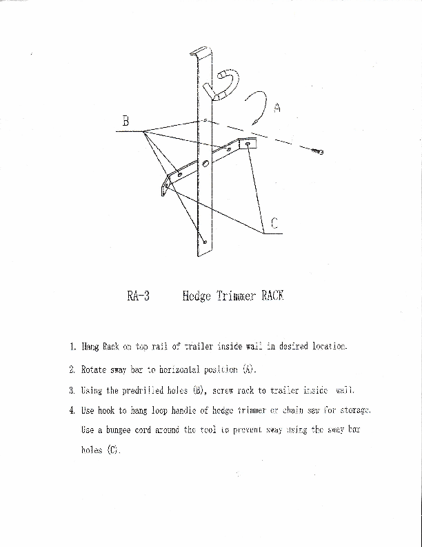 Rack'em Hedge Trimmer/Chain Saw Rack - RA-3