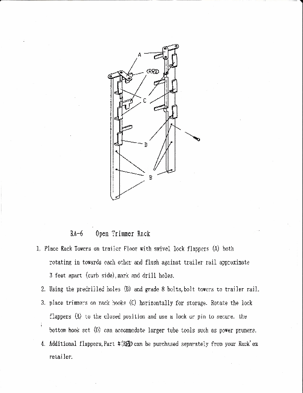 Rack'em 3-Place Trimmer Rack - RA-6