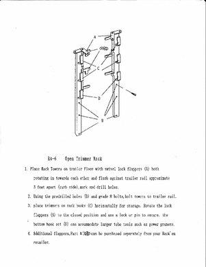 Rack'em 3-Place Trimmer Rack - RA-6