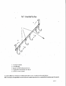 Rack'em 6 Hook Multi-Tool Rack - RA-7