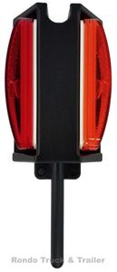 Trailer Fender Light Assembly - Red/Amber Incandescent - Left Side - BA-44FNL