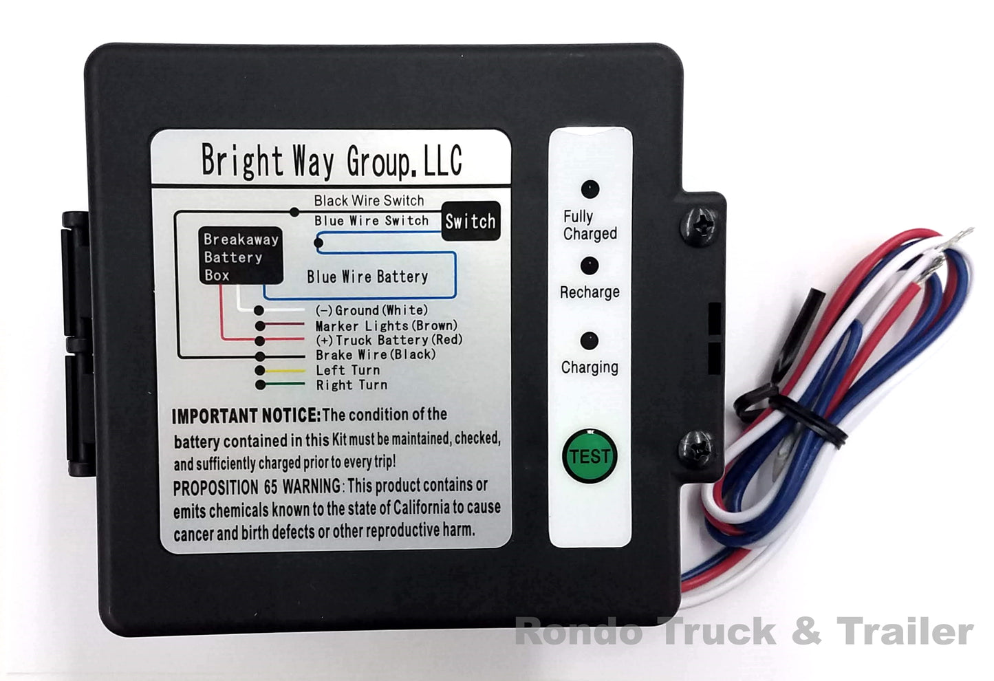 Trailer Breakaway Kit W/ Battery - Side Load Style 2382