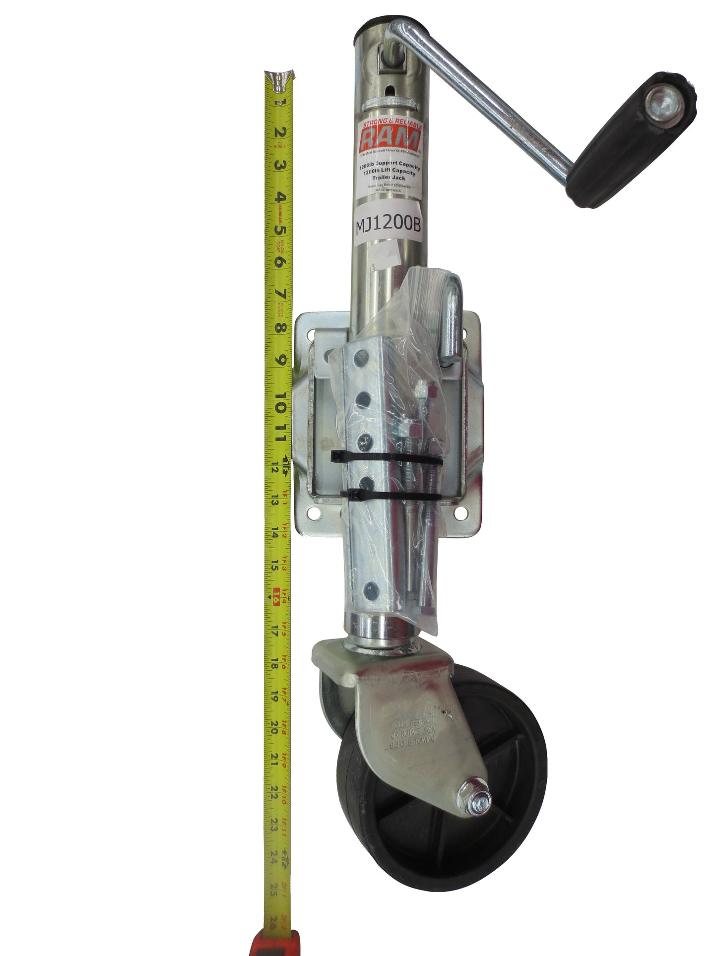 Bolt-On Swivel Jack with 6" Wheel, 1.2k, MJ1200B